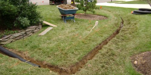 French Drains, Lawn Drainage